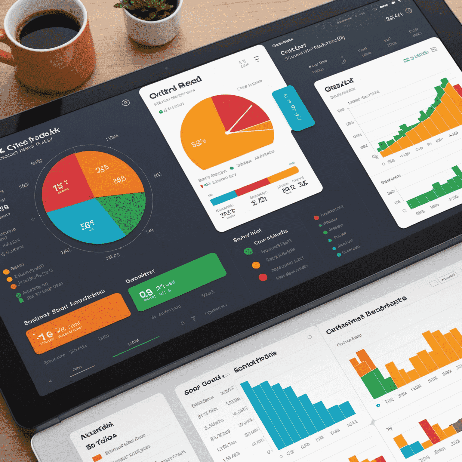 Dashboard di controllo tariffe con grafici colorati che mostrano l'andamento dei prezzi nel tempo, la domanda stagionale e un'analisi della concorrenza