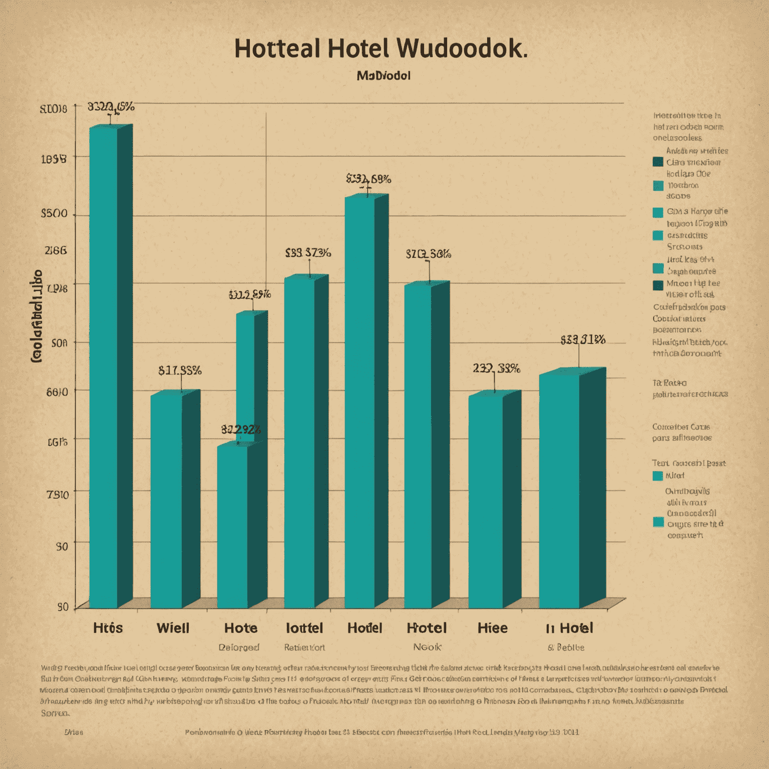 Grafico che mostra l'aumento dei profitti di un hotel dopo l'utilizzo di Wudook